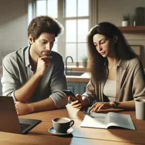 couple discussing money problems